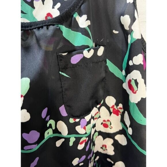 NEW Womens Floral Tunic Top Sleeveless Scoop Neck Medium - Picture 3 of 5